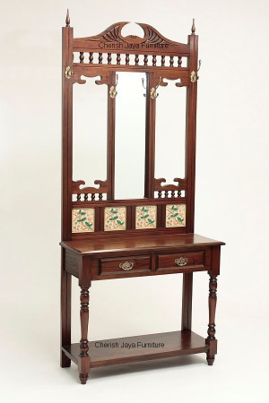 Code: HL 104-M Name: Hall Stand Size: W=95 x D=40 x H=214 cm Wood: Solid Mahogany wood.